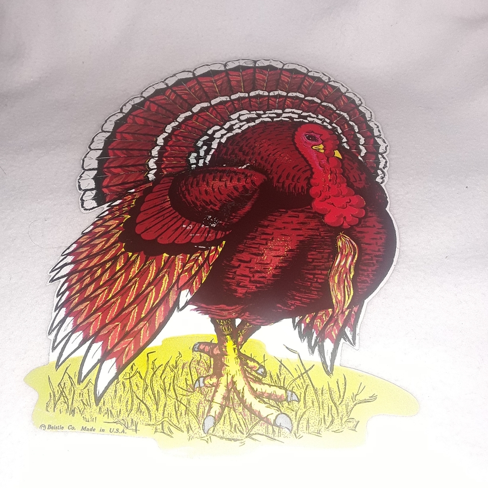 Beistle Thanksgiving Decoration Turkey Vintage Cut out